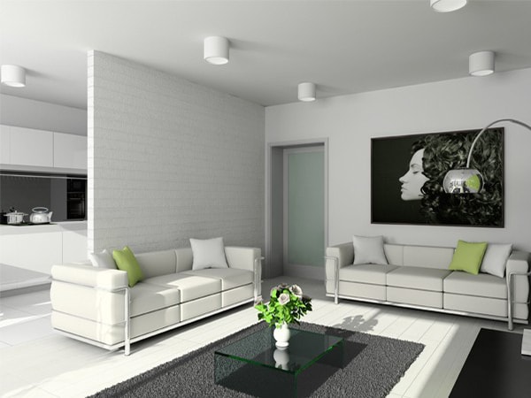 Ứng dụng khéo léo của vách ngăn thạch cao trong phòng khách