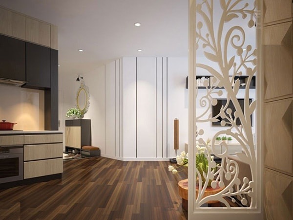 Trang trí căn hộ chung cư đẹp mắt với vách ngăn