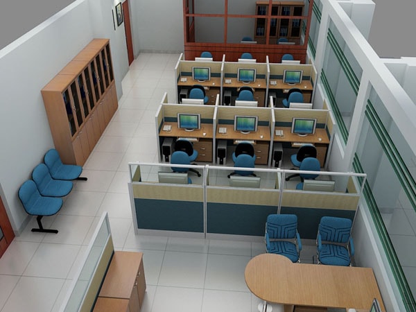 Vách ngăn nỉ hoặc gỗ ở bàn làm việc đều mang đến sự tập trung tuyệt đối cho nhân viên