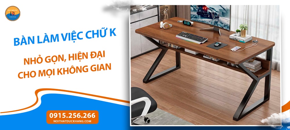 Bàn chữ K khung sắt chắc chắn - BTNDK42 Bàn chữ K khung sắt chắc chắn - BTNDK42