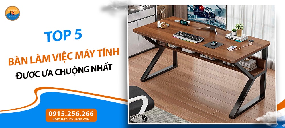 Bàn làm việc máy tính chữ K chân sắt giá rẻ BTNDK42